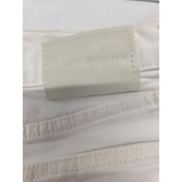Lucky Brand Size 8/31 Solid White Denim Ava Mid-Rise Skinny Jeans 26" Inseam - Picture 9 of 11